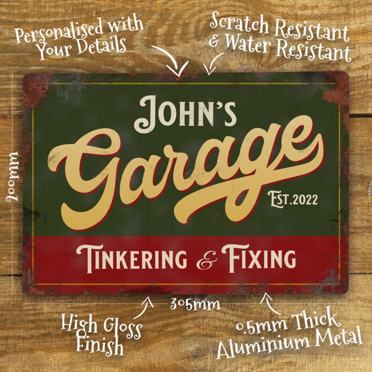 Papan Logam Garasi Kustom yang - Vintage Tech Accessories ulasan dan harga